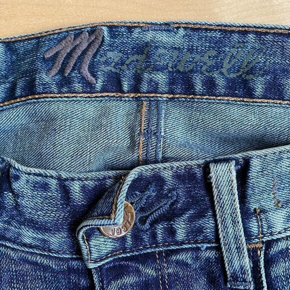 MADEWELL Sz 24 Denim Whiskered Straight Leg - Picture 3 of 7